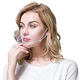 GUSTO 12 Stück Visier Transparente Maske für Nase und Mund mit Gummizügen...