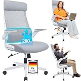 MELOKEA Bürostuhl Ergonomisch mit Verstellbare Kopfstütze, Schreibtischstuhl...