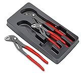 KNIPEX Cobra®-Paket Wasserpumpenzangen-Set, 3-teilig, 150 bis 300 mm,...