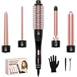 Lockenstab Set, MOCEMTRY 5 in 1 Hairstyler Austauschbaren Keramischen Trommeln...