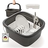 Hausfelder Camping Spülschüssel – Spülwanne mit Abtropfgestell & Henkel –...