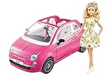 Barbie GXR57 - Puppe und FIAT, Viersitzer Puppe mit Moden und Accessoires,...