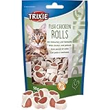 Trixie Premio Fish Chicken Rolls | 50 g | Ergänzungsfuttermittel für Katzen |...