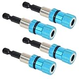 4-Teiliges Set Rigips-Werkzeug: 66mm blauer Trockenbauschrauber für Bit-Halter,...