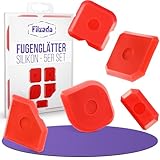 Filzada® Silikon Abzieher Fugen - 5er Set - Fugenglätter Silikon - Profi...