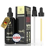 Jojobaöl BIO • 100ml • 100% Rein, Natürlich & kaltgepresst • Jojobaöl für Haare, Kopfhaut, Wimpern, Augenbrauen, Bart & Nägel • Vegan - höchste Reinheit • Jojobaöl bio kaltgepresst • Jojoba oil