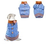 Hunde Pullover Turtleneck Strick Winter Hundemantel Fleece Kapuze Hund Katze...
