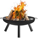 KAMINER Feuerschalen für den Garten 58x 23 cm Großes Dreibein mit Griffen -...