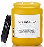 M&SENSE Limocello Sommer-Duftkerze, 550 g, 110 Stunden lang anhaltende...