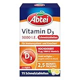 Abtei Vitamin D3 3000 I.E. - unterstützt Immunsystem und Knochen -...