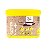 Bense & Eicke Sattelseife mit Schwamm - rückfettende Lederseife mit Glycerin,...