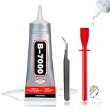 Schmuckkleber, B7000 Kleber mit Pinzette und Schaber, Transparenter...