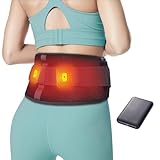 Massage Wärmegürtel gegen Rückenschmerzen mit 5000 mAh Akku, 138 cm Gurt...