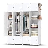 HOMIDEC Kleiderschrank, Tragbarer Regalsystem, 20 Würfel Schrank aus Kunststoff...