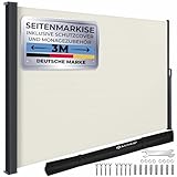 KESSER® Seitenmarkise ausziehbar Markise 180 x 300 cm Blickdicht Sichtschutz &...