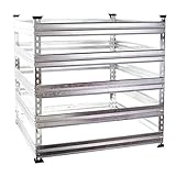 Wiltec Gartenkomposter 120 x 120 x 90 cm, Komposter aus Metall, Kompostbehälter...