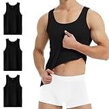 YouShow Unterhemd Herren Schwarz Tank Top Feinripp Baumwolle Sport Muskelshirts...