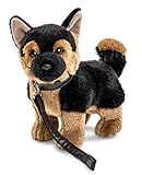 Uni-Toys - Deutscher Schäferhund Welpe, stehend - Mit Leine - 26 cm (Höhe) -...