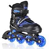 LOKJIJI Einstellbare Inline-Skates für Kinder Mädchen Jungen Kinder Anfänger,...