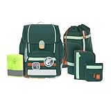 LÄSSIG 7-teiliges Schulranzen Set Kinder/Boxy Unique dark green Ocean Edition