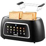 Steinborg® Automatik Toaster mit Brötchenaufsatz 4 Scheiben Automatische...