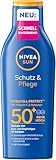 NIVEA SUN Schutz & Pflege Sonnenlotion LSF 50+, wasserfester Sonnenschutz mit...