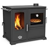Babas Saphire Hybridofen Pellets und Holz Kombiofen Kaminofen mit Backfach und...