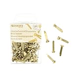 Westcott Musterbeutelklammern 100 Stück | Vorteilspack Messing Musterklammern...