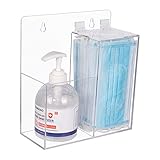 KOEMEHR Aufbewahrungsbox aus Acryl für Masken, Handdesinfektionsmittel,...