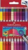 FABER-CASTELL 151119 - Filzstifte Set 20-teilig, Doppelfasermaler für Kinder...