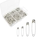 NXPUXP 150-teiliges Sicherheitsnadel-Set,4 Größen Silber Haltbar...