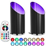 2 Stück LED Uplight Spot RGB Spotlichter Bodenstrahler mit Fernbedienung und...