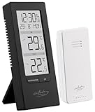 infactory Funkuhr Thermometer: Digitale Temperaturstation,...