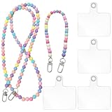 CVFRTT 2 Stück Bunte Perlen-Handyketten Und 4 Stück Handy-Clips,...