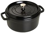 STAUB Gusseisen Bräter/Cocotte, Rund 26 cm, 5 L, Aromaregen Funktion, Für alle...