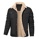 Svanco Bomberjacke Herren Winter Pilotenjacke Gefüttert Winterjacke Lang Warm...