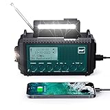 Kurbelradio DAB+/DAB/UKW mit 5000mAh Akku Wiederaufladbare, Notfallradio mit...