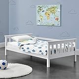 [en.casa] Kinderbett Nuuk mit Stauraum 70x140 cm Jugendbett bis 50 kg mit...