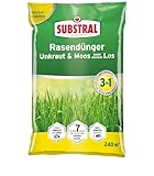 Substral Rasendünger Unkraut & Moos bleibt chancenlos, 7,2kg für 240qm,...