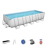 Bestway Power Steel Frame Pool Komplett-Set mit Filterpumpe 640 x 274 x 132 cm ,...