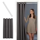 tinycurtains, Türvorhang mit Teleskopstange, einfache Montage in nur 1 Minute...