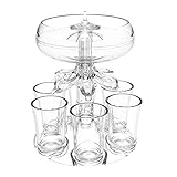 Schnapsglasspender, transparenter 6 Schnapsglasspender und Halter mit Gläsern,...