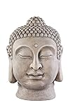Worldconnection XXL Buddha Kopf Head Figur Steinfigur Skulptur Bali Garten Höhe...
