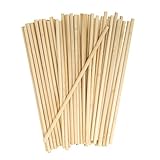 Ideen mit Herz Holzstäbe | 50 Stück | rund | 30 cm lang | 8 mm x 8 mm | glatt...