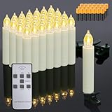 Dixmas 20 stk LED Weihnachtskerzen mit Fernbedienung und Batterien, LED Kerzen...