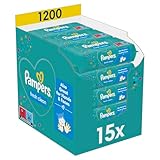 Pampers Fresh Clean Feuchttücher 15 Packungen mit 80 Stück, 1200...