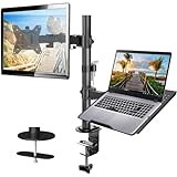 HUANUO Monitor Halterung mit Laptop Arm, Monitor Laptop Halterung für 13-32...