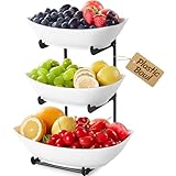 Lifewit Obst Etagere mit 3 Etagen, Servierplatte zum Anrichten von Speisen,...