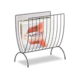 Relaxdays Zeitungsständer Metall, Zeitungshalter stehend, Zeitschriftensammler...