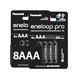 eneloop, AAA/Micro NI-MH Akku, 8er-Pack, Kapazität mit min. 930 mAh,...
